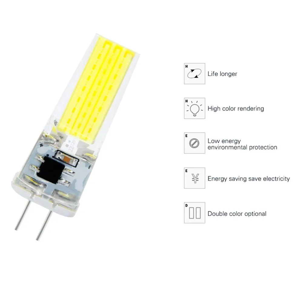 10pcs LED G4 COB Lamp AC DC 12V 220V Mini Dimming G4 LED Bulb Lampasas LED Lighting Replace Halogen Spotlight Chandelier LED Lamp