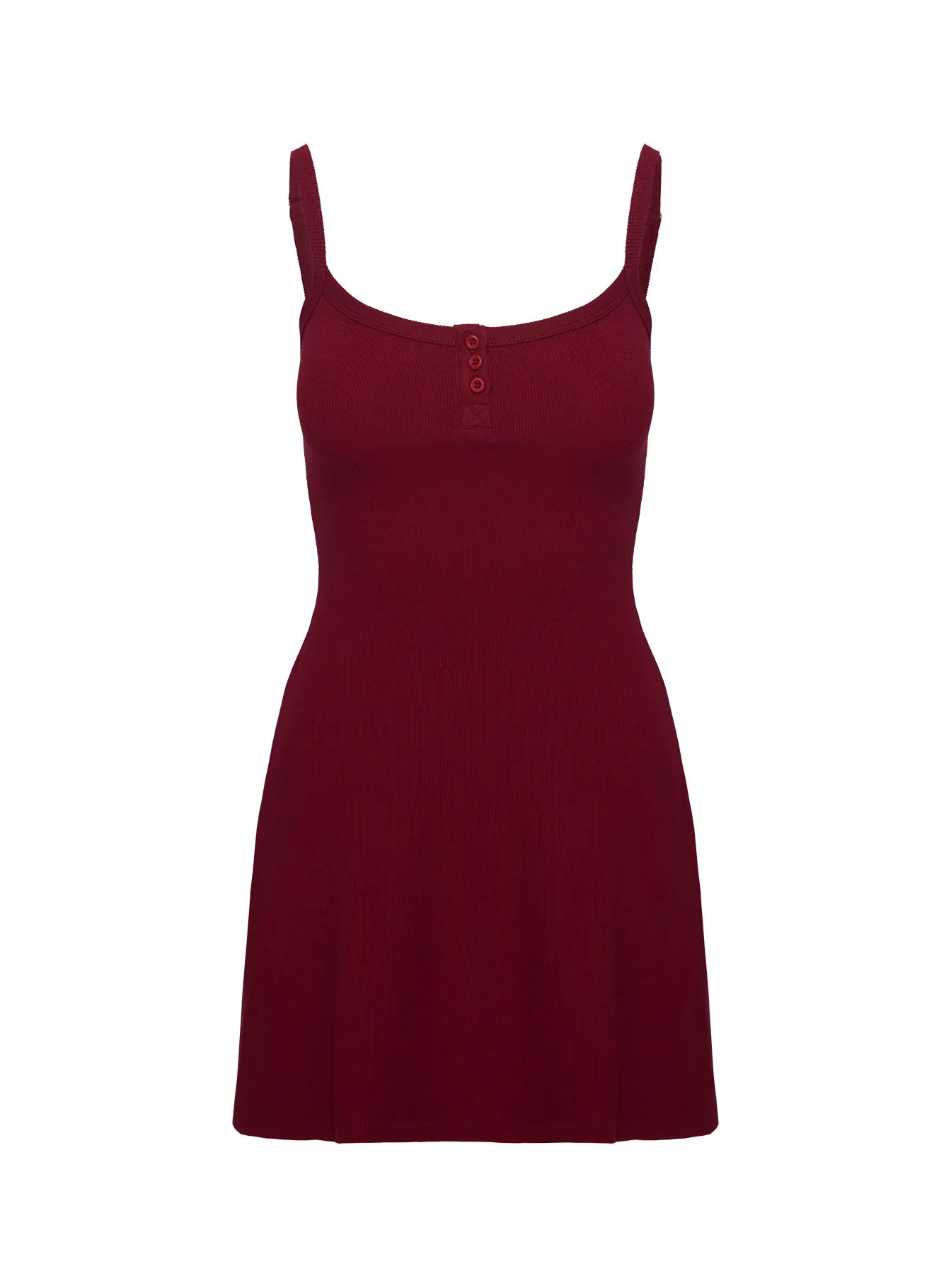 Baseline Rib Mini Dress Red
