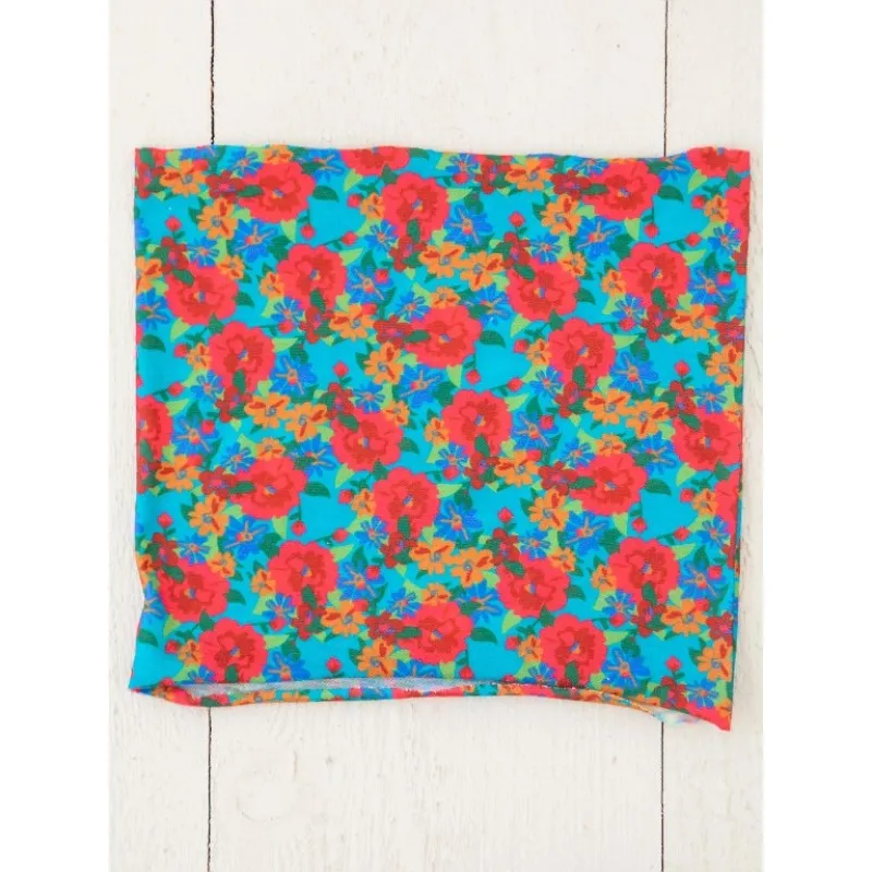 Boho Bandeau Half Brown Red Blue Floral