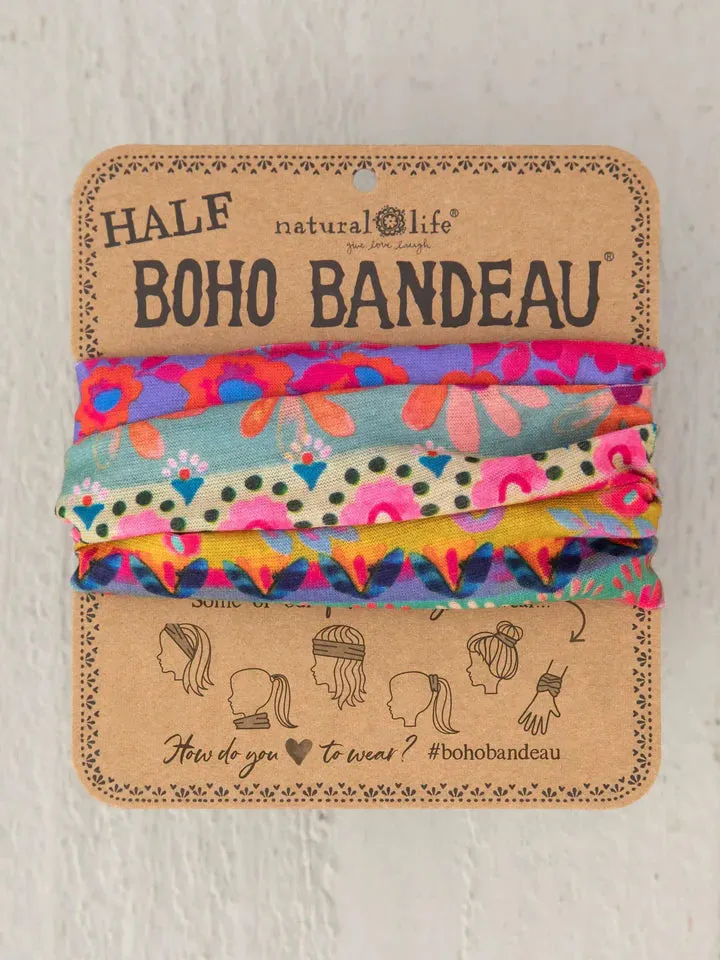 Boho Bandeau Half Pink Om Border