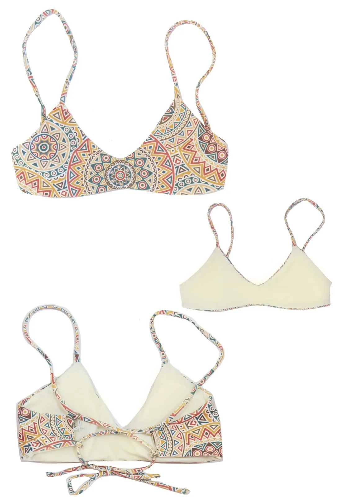 BOHO CHIC - Reversible BRALETTE BIKINI TOP