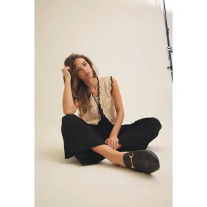 Bow Tied Sweater Vest - Crocheted Top
