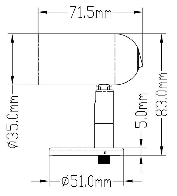 Chrome Plated Brass LED Reading Light 10-30V