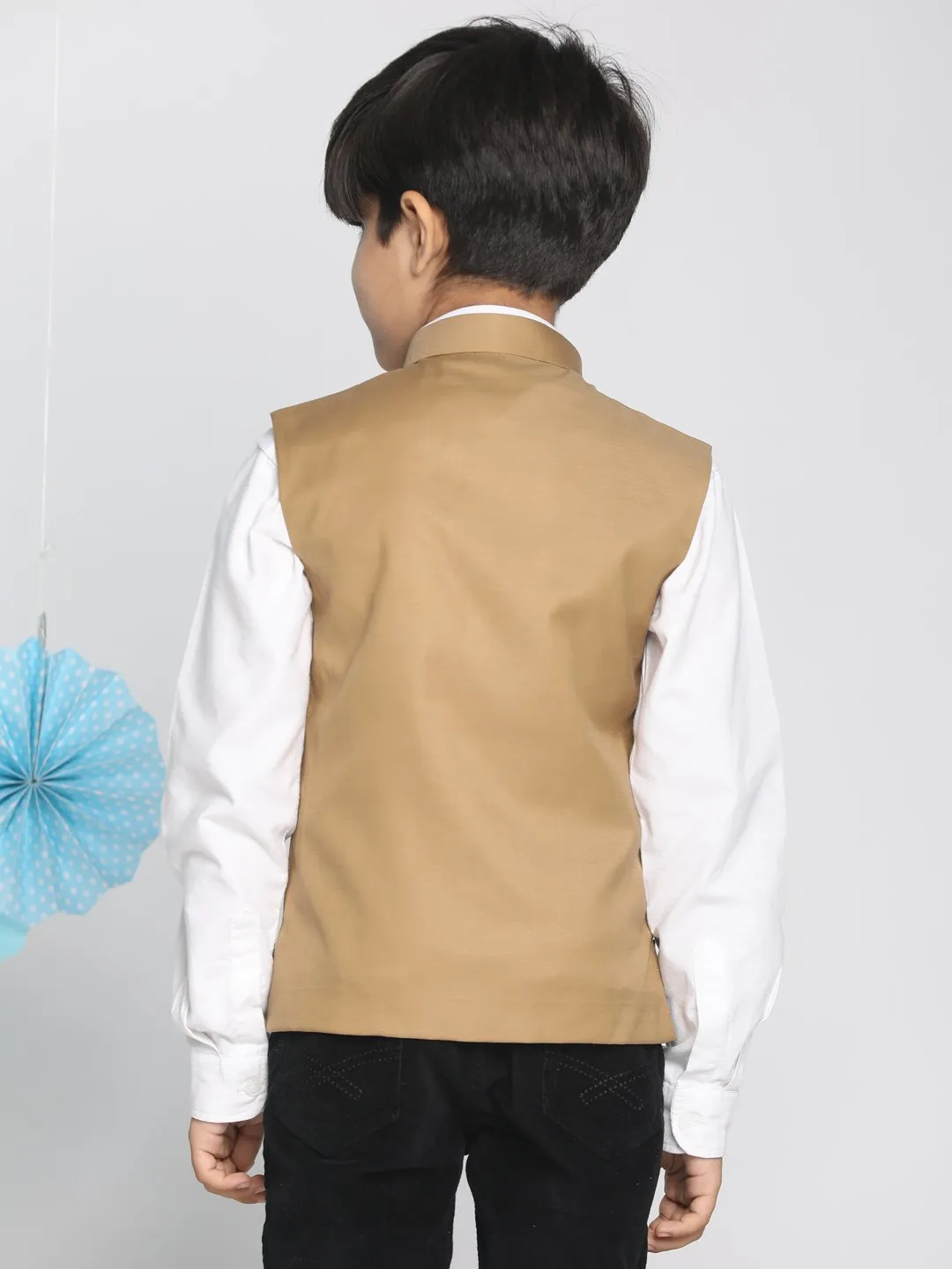 Cotton Blend Nehru Jacket for Boys - JBN Creation