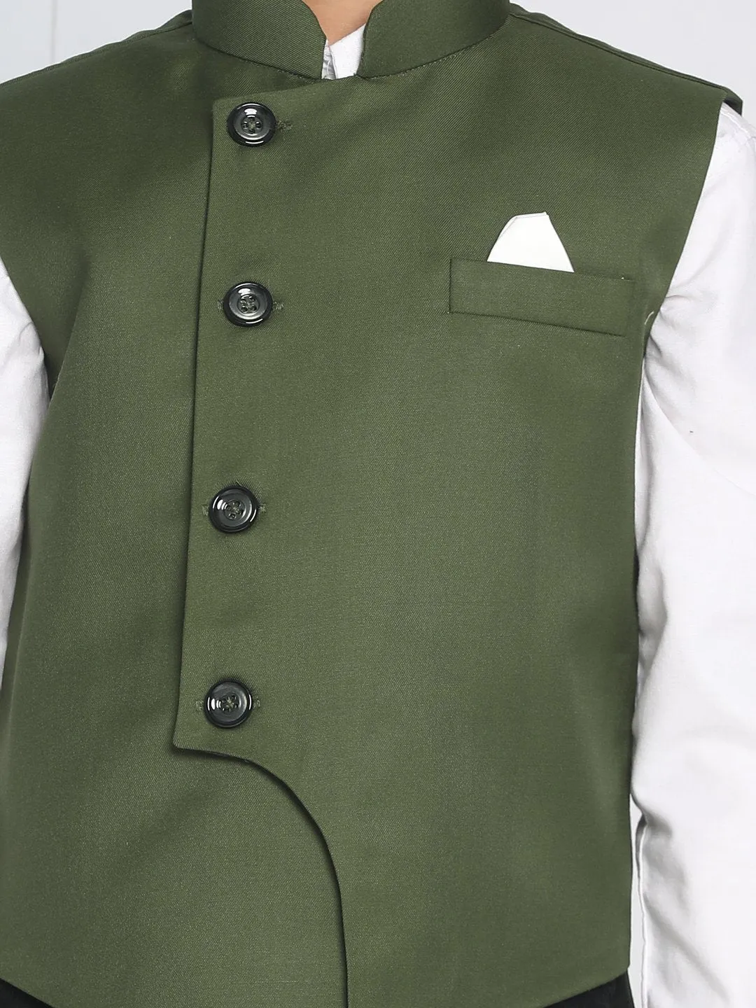 Cotton Blend Nehru Jacket for Boys - JBN Creation