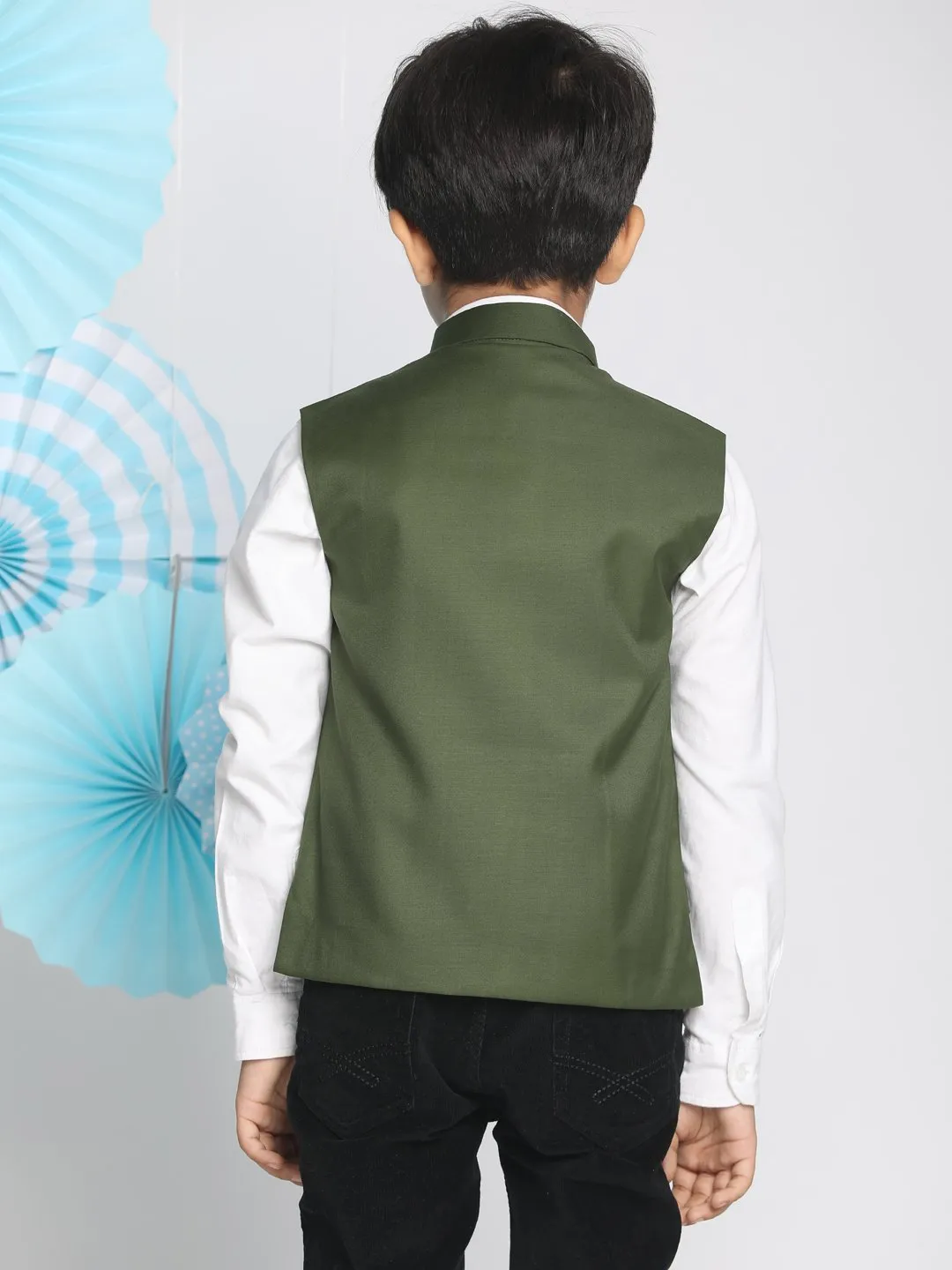 Cotton Blend Nehru Jacket for Boys - JBN Creation