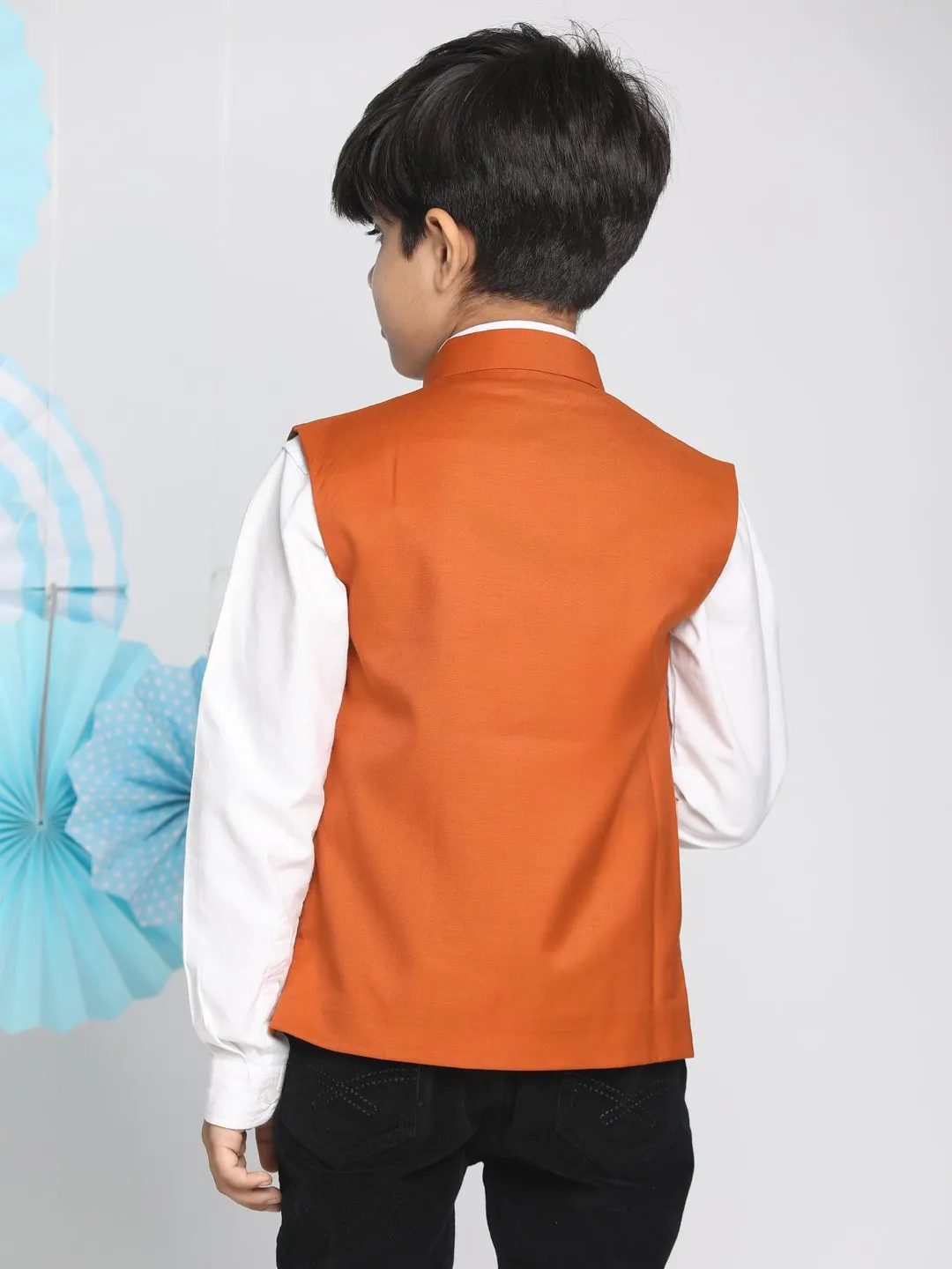 Cotton Blend Nehru Jacket for Boys - JBN Creation