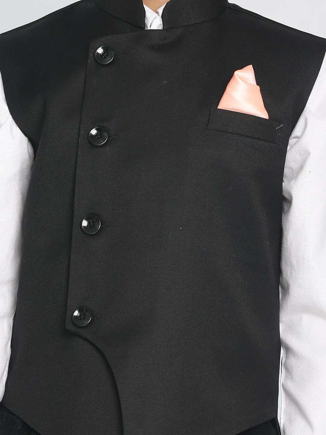 Cotton Blend Nehru Jacket for Boys - JBN Creation