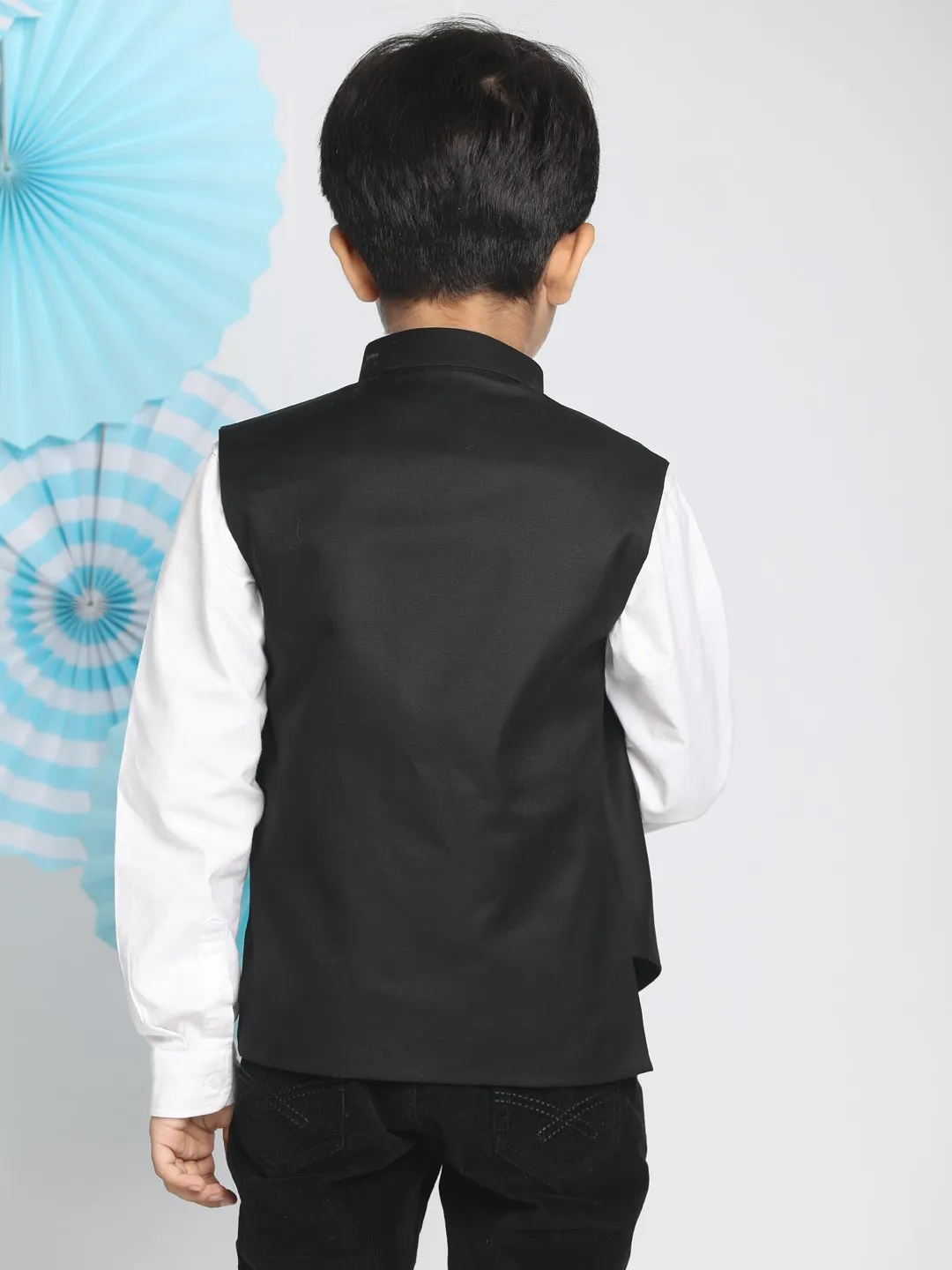 Cotton Blend Nehru Jacket for Boys - JBN Creation