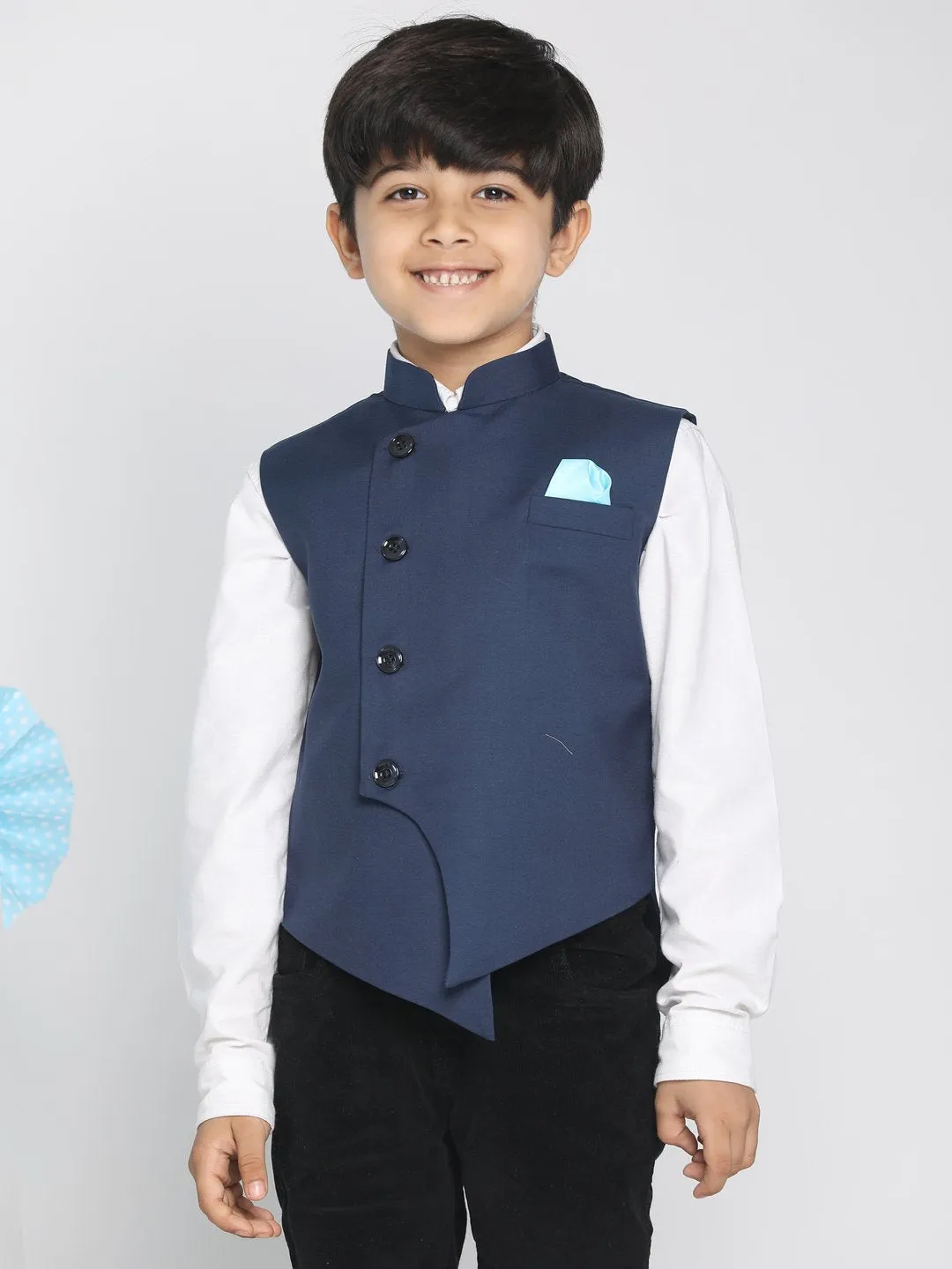 Cotton Blend Nehru Jacket for Boys - JBN Creation