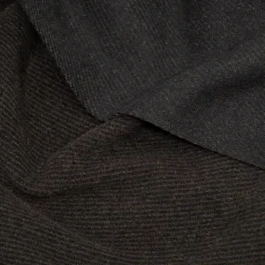 Deadstock Double Faced Twill Wool Blend Coating - Espresso/Black
