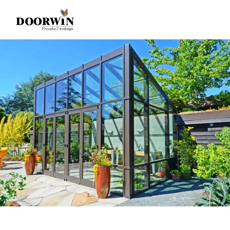 Doorwin 2021Laminated Low-e Conservatory Reflective Sunbathe Sunroom Aluminum Frame Winter Garden Conservatory Window