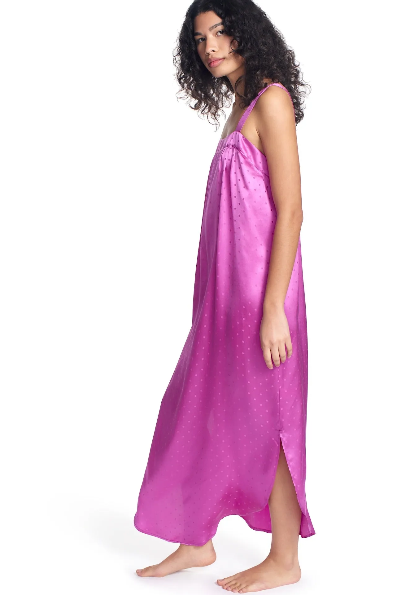 ELOISE SILK LOUNGE DRESS