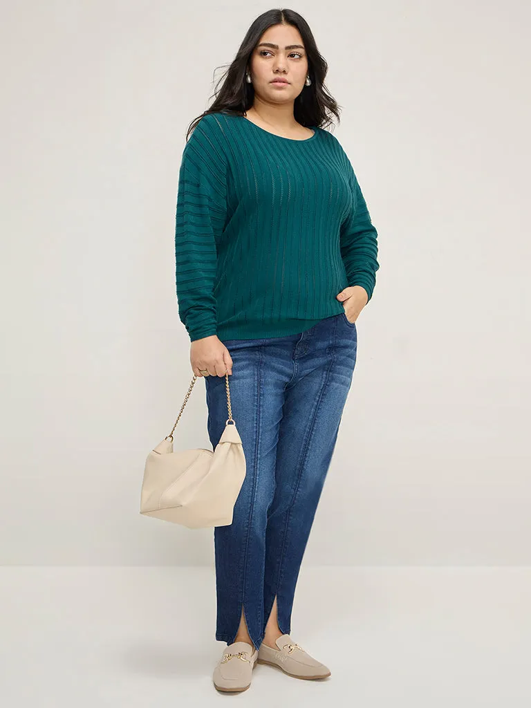Gia Teal Knitted Sweater