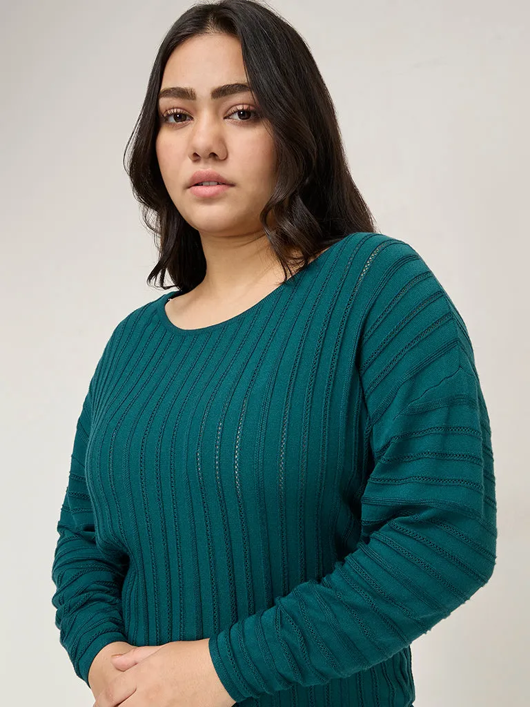 Gia Teal Knitted Sweater
