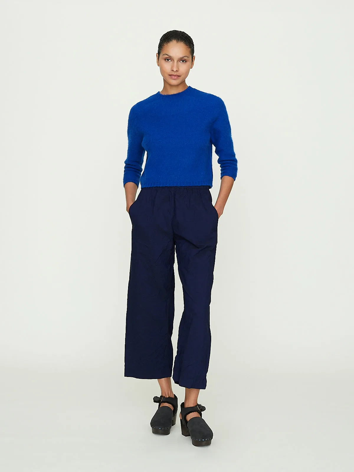 Girocollo Knitted Crew-Neck Marta Integralmente Calato Electric Blue