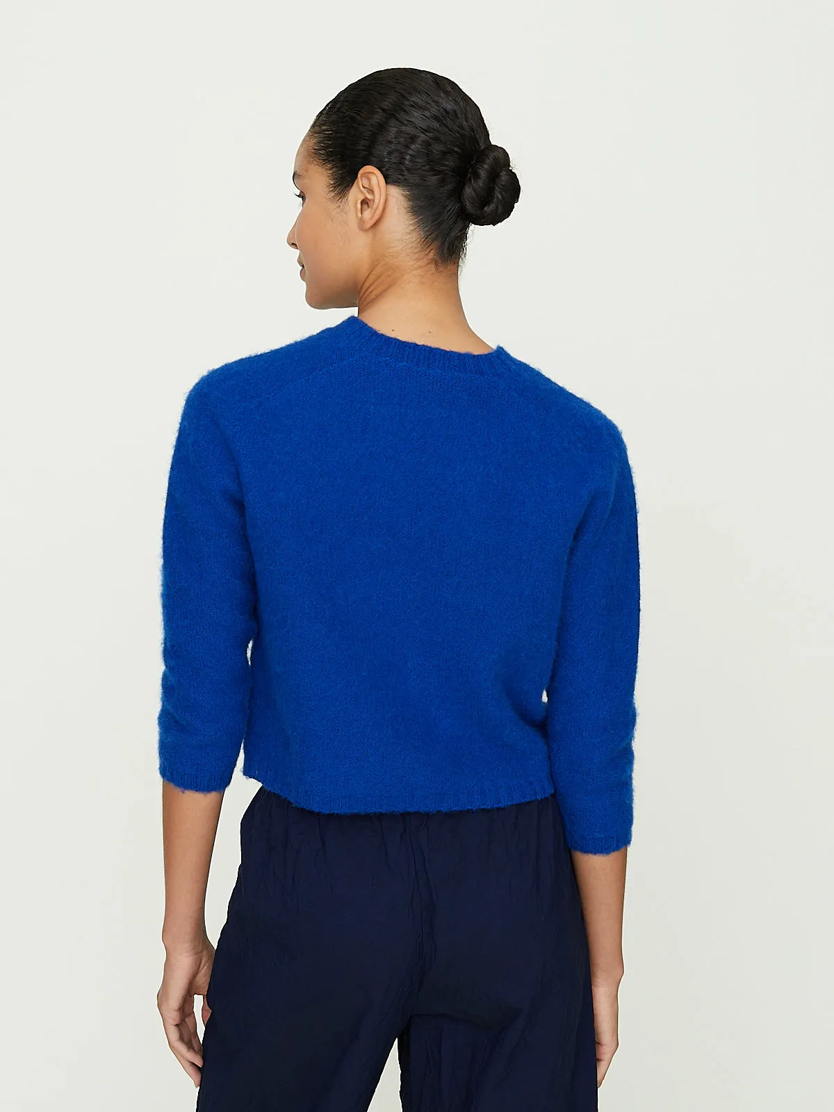 Girocollo Knitted Crew-Neck Marta Integralmente Calato Electric Blue