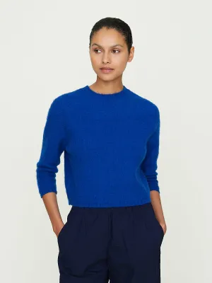Girocollo Knitted Crew-Neck Marta Integralmente Calato Electric Blue