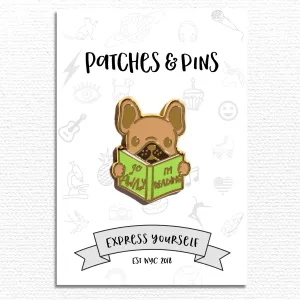 Go Away I'm Reading Enamel Pin