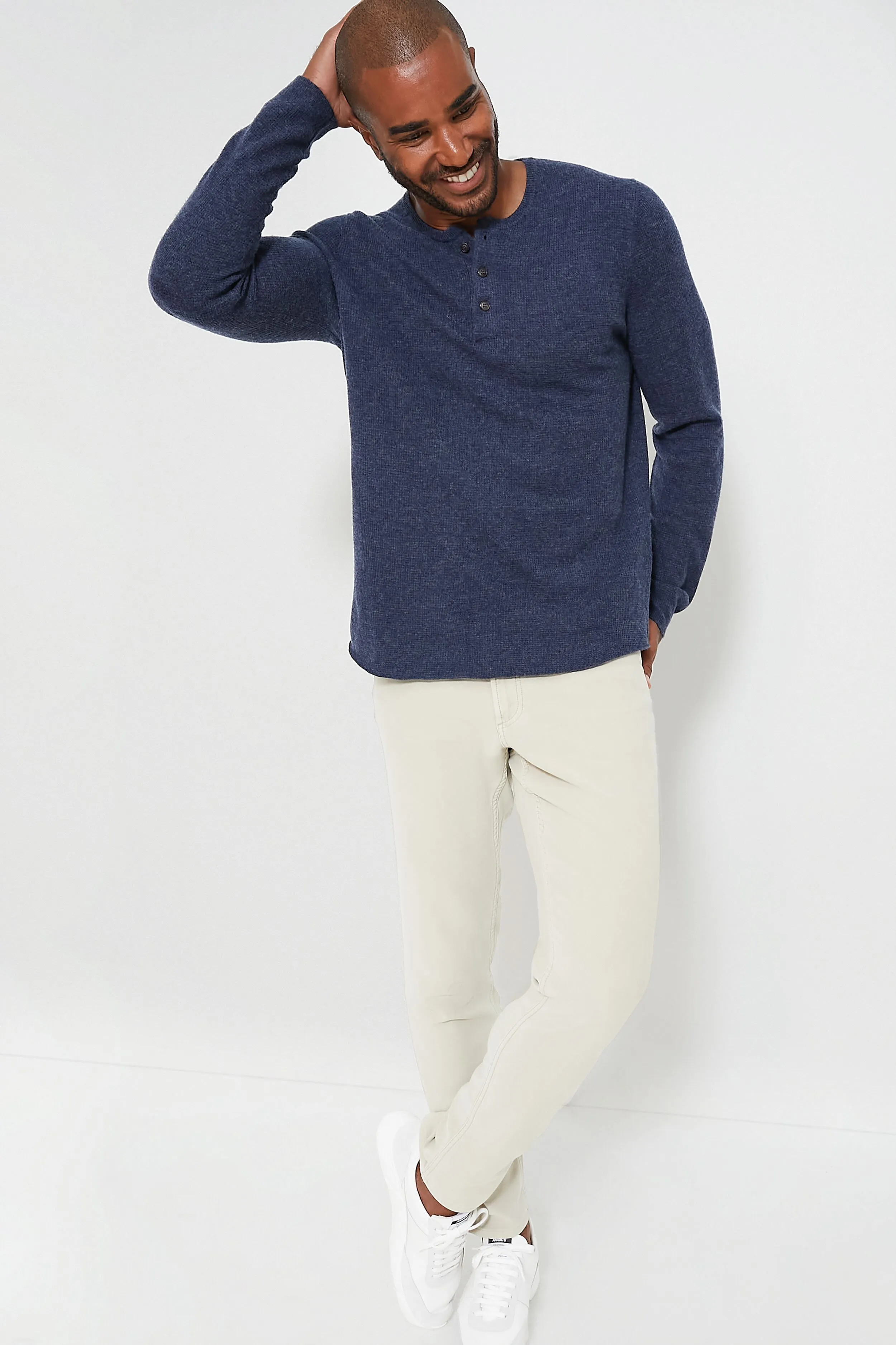 Indigo Midweight Sweater Henley