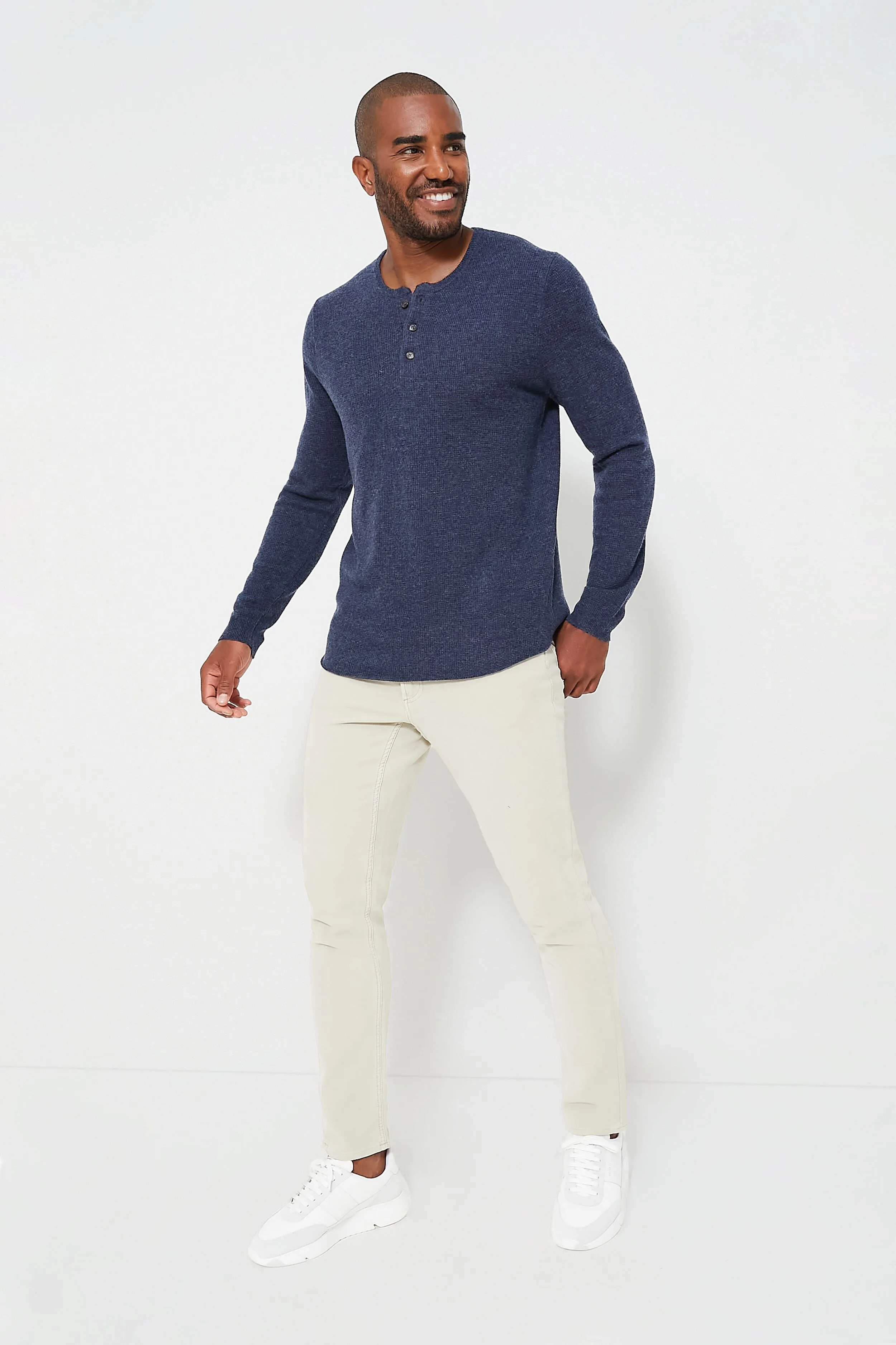 Indigo Midweight Sweater Henley