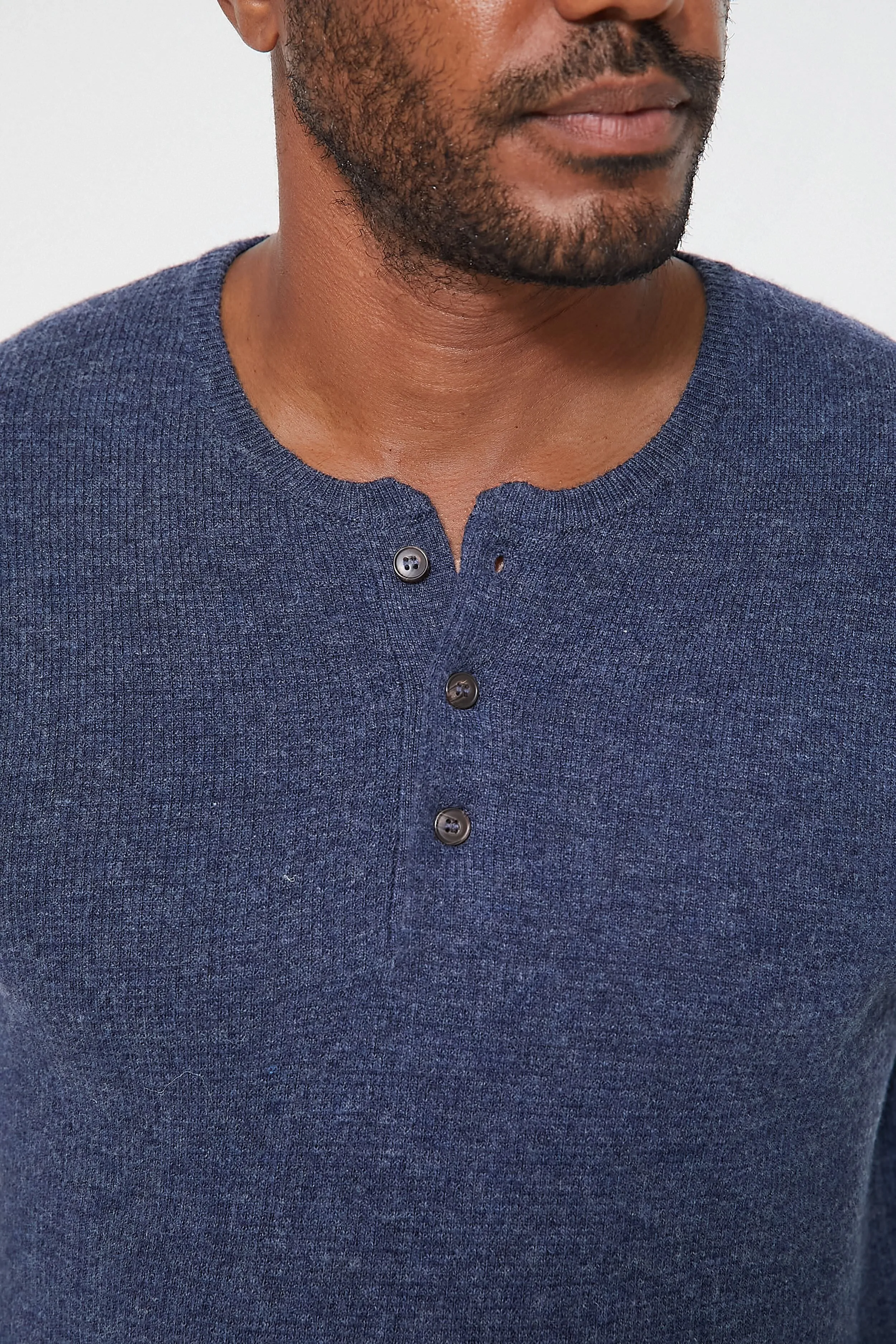 Indigo Midweight Sweater Henley
