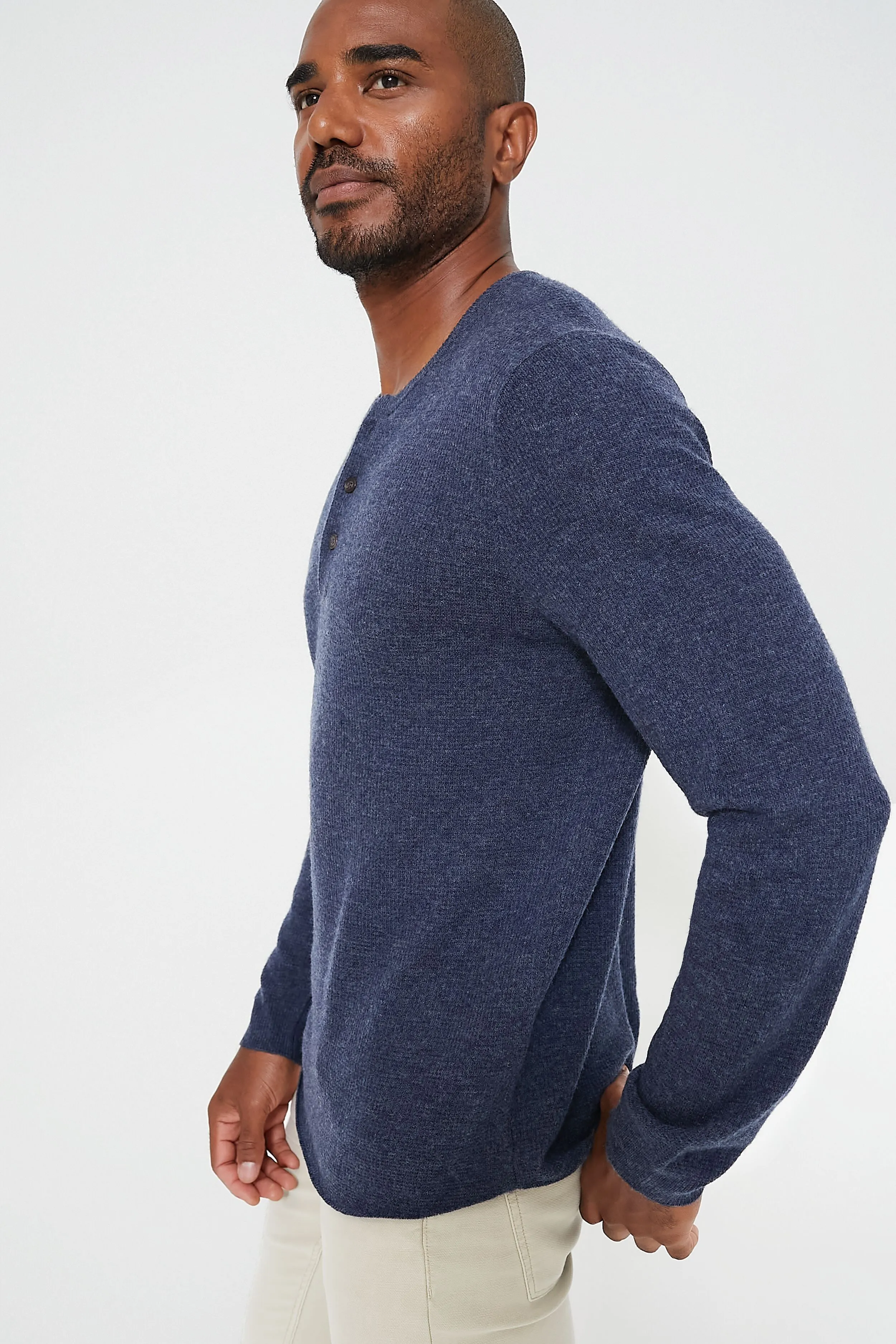 Indigo Midweight Sweater Henley