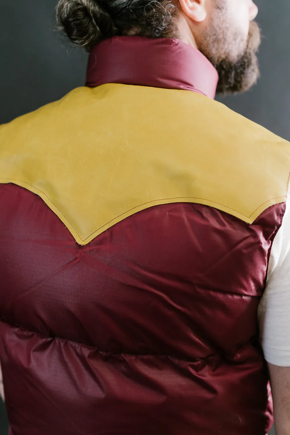 Lot 2197 - Rocky Mountain Featherbed x Warehouse Ripstop Nylon Down Vest - Burgundy