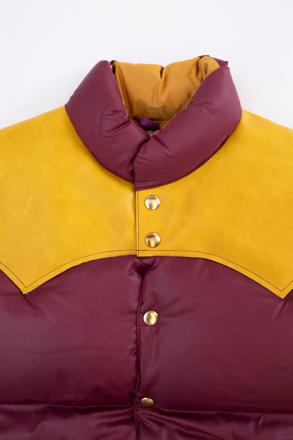 Lot 2197 - Rocky Mountain Featherbed x Warehouse Ripstop Nylon Down Vest - Burgundy