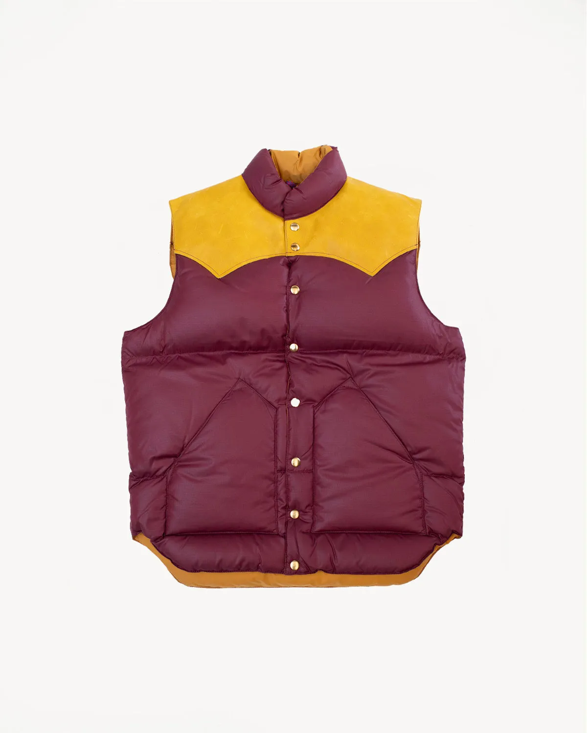 Lot 2197 - Rocky Mountain Featherbed x Warehouse Ripstop Nylon Down Vest - Burgundy