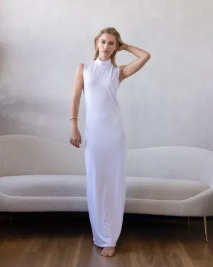 Luxe Sleeveless Slip Dress Snow