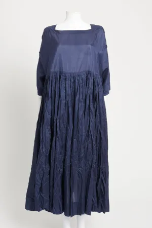 Navy Silk Florence Preowned Maxi Dress