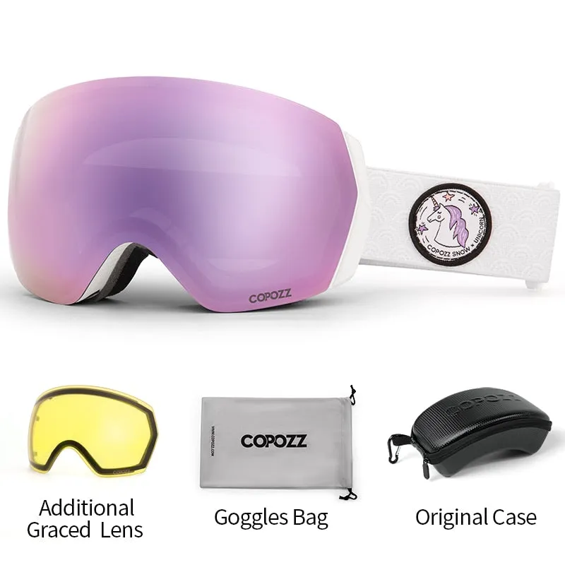 Professional Ski Goggles Double Layers Anti-fog UV400 Men Women Winter Snowmobile Eyewear Snowboard Sports Glasses