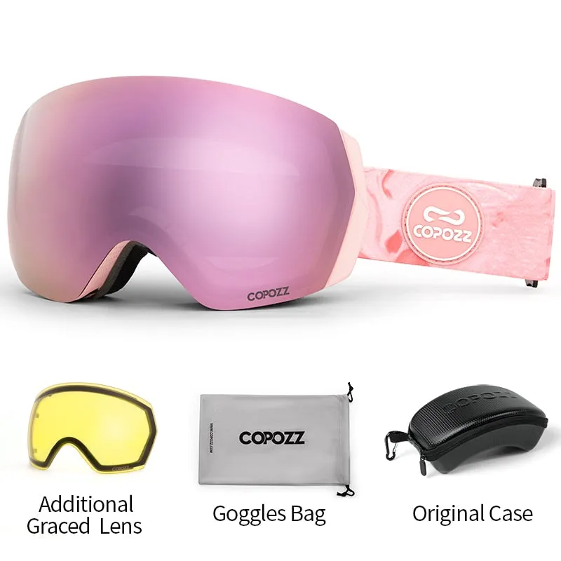 Professional Ski Goggles Double Layers Anti-fog UV400 Men Women Winter Snowmobile Eyewear Snowboard Sports Glasses