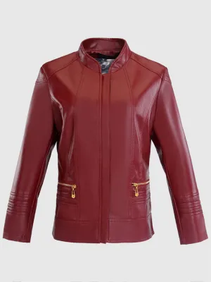 PU Leather Thicken Women Jackets