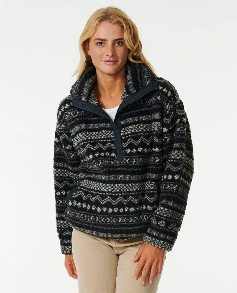 Rip Curl La Isla Polar Fleece Jacket-Washed Black