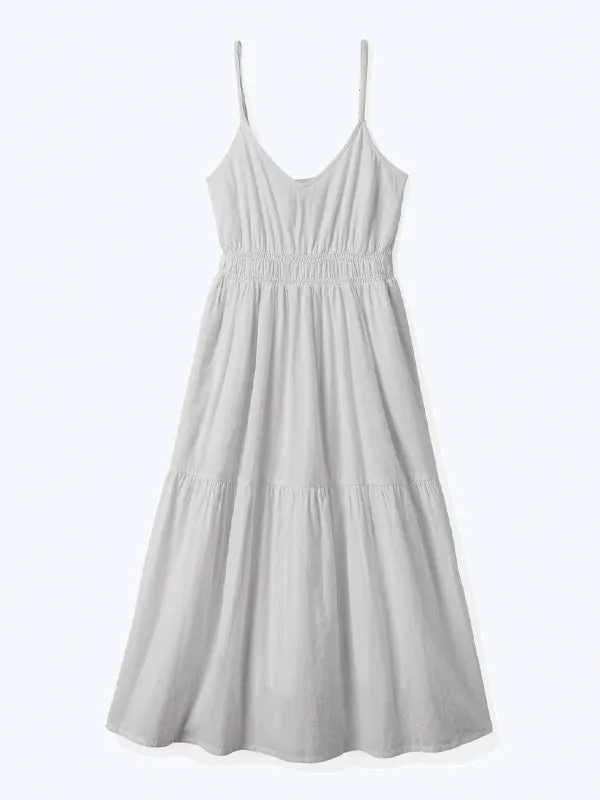 Sidney Dress: White Solid FINAL SALE