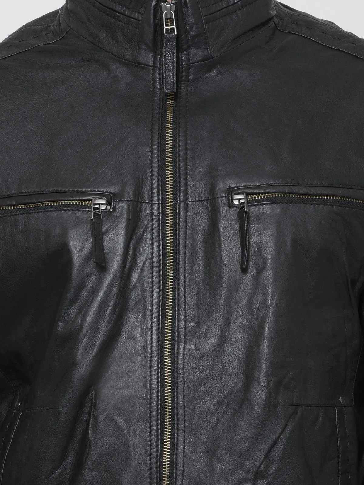 Teakwood Men's Black Leather Jackets