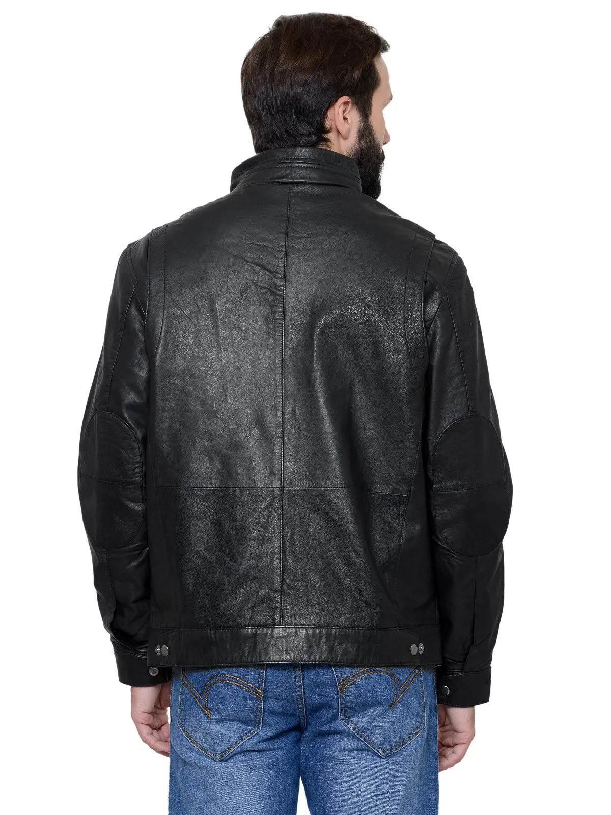 Teakwood Men's Black Leather Jackets