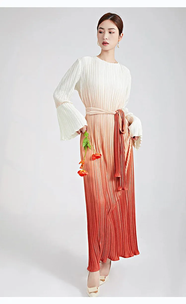 Truly Pleated & Wide Cuffs Oversized Midi Dress