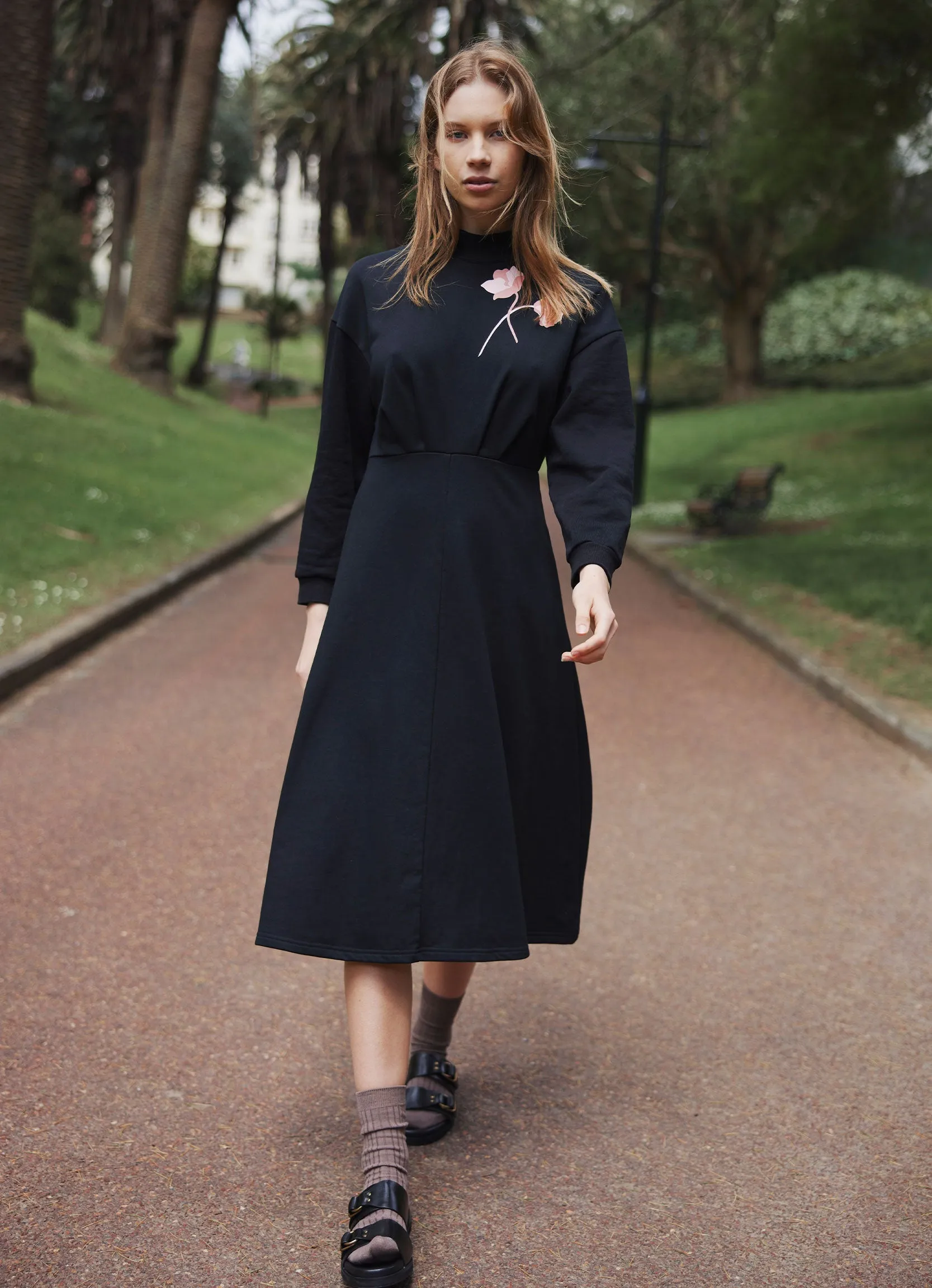 Winter rose dress